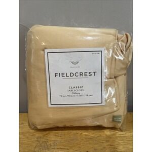 Fieldcrest Tablecloth Beige Oblong 70x90" Target Satiny Cream 100% Cotton